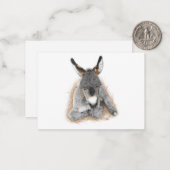 Baby-Donkey-Karte Mitteilungskarte (Vorderseite/Rückseite Beispiel)