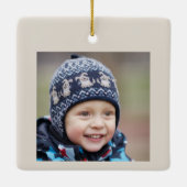 Baby Donkey Personalisiert First Christmas Foto Keramikornament (Rückseite)