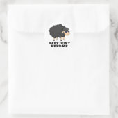 Baby Don't Herd Me Funny Black Sheep Pun Runder Aufkleber (Tasche)