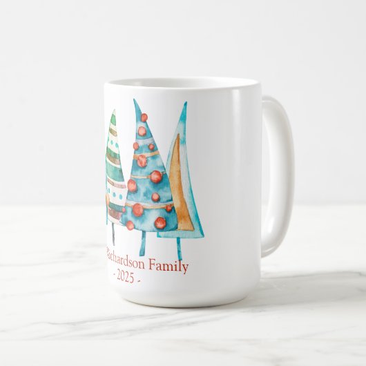Baby Doodle Pine Christmas Tree Geschenke Kaffeetasse (VorderseiteRechts)