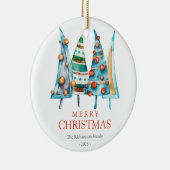 Baby Doodle Pine Christmas Tree Geschenke Keramik Ornament (Rechts)