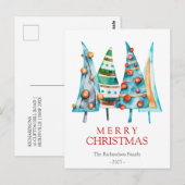 Baby Doodle Pine Weihnachtsbaum Gaben Urlaub Postkarte (Vorne/Hinten)