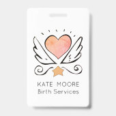 Baby Doula Birth Coach Midfrau Abzeichen Ausweis (Rückseite)