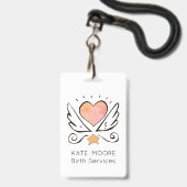 Baby Doula Birth Coach Midfrau Abzeichen Ausweis (Rückseite mit Lanyard)