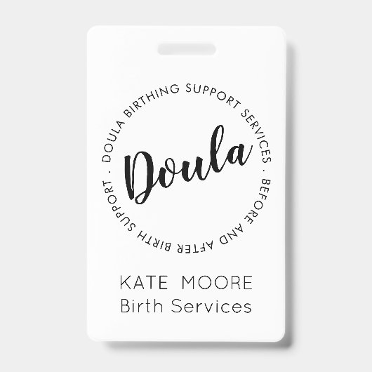 Baby Doula Birth Coach Midfrau Abzeichen Ausweis (Vorderseite)