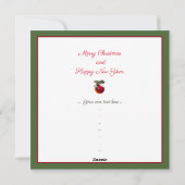 Baby Dove Feiertagskarte (Rückseite)