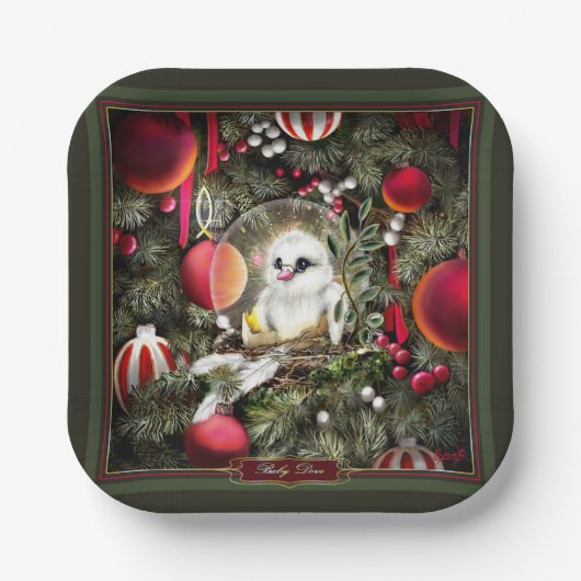 Baby Dove Pappteller (Vorderseite)