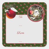 Baby Dove Quadratischer Aufkleber (Vorderseite)