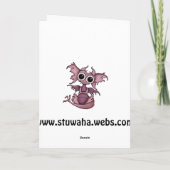 Baby-Drache-Geburtstags-Karte Karte (Rückseite)