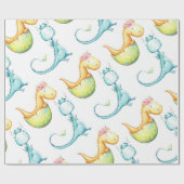 Baby-Drache-Geschenk-Packpapier Geschenkpapier (Flach)