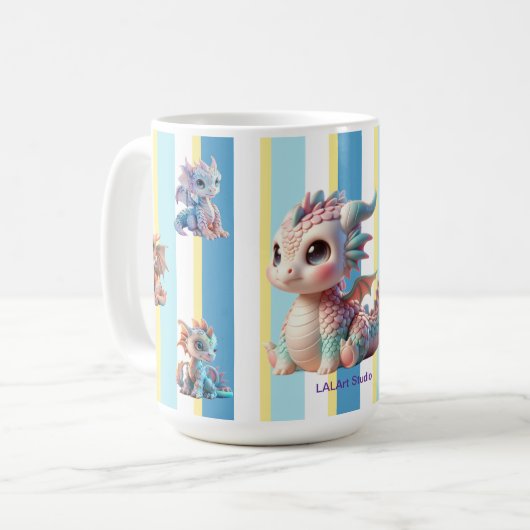 Baby dragon ストライプ kaffeetasse (Vorderseite Links)