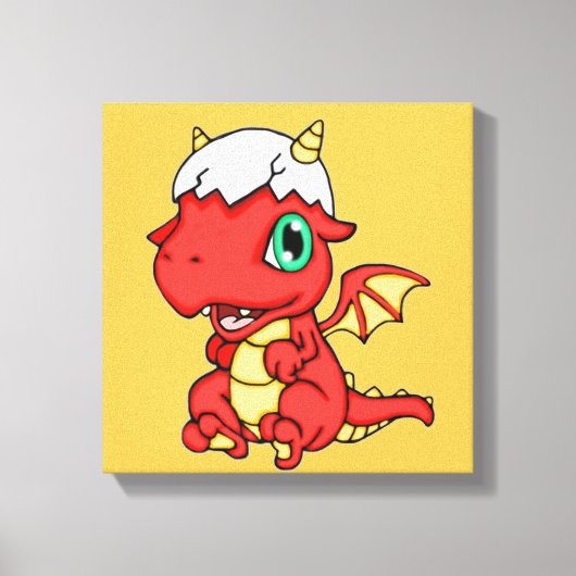 Baby Dragon 12 x 12 Leinwanddruck (Vorderseite)