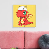 Baby Dragon 12 x 12 Leinwanddruck (Insitu (Wohnzimmer))