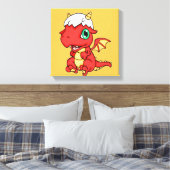 Baby Dragon 12 x 12 Leinwanddruck (Insitu (Schlafzimmer))