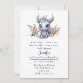 Baby Dragon Baby Shower Einladung (Vorderseite)