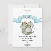 Baby Dragon Baby Shower Mitteilungskarte (Vorderseite)