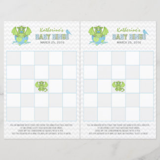 Baby Dragon Bingo Blatt mit 2 Spielkarten