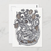 Baby Dragon Blume Bath Postkarte (Vorne/Hinten)