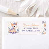 Baby Dragon Boho Floral Design - Rücksendeadresse (Insitu)