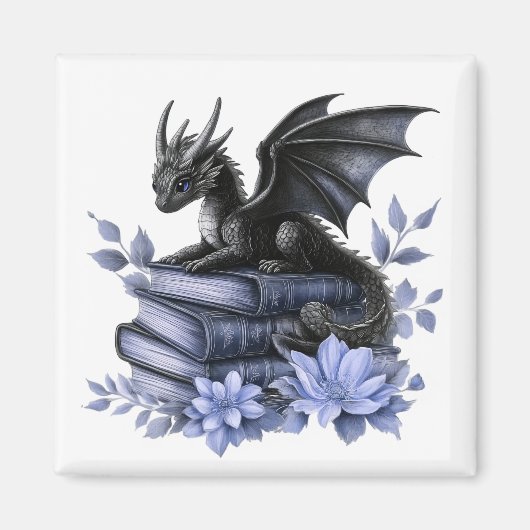 Baby Dragon Book Sticker, Niedlicher Vinyl Sticker Magnet (Vorne)