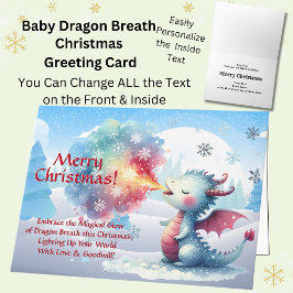 Baby Dragon Breath Frohe Weihnachten Karte