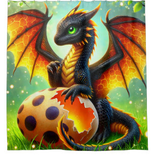 Baby Dragon Duschvorhang