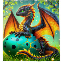 Baby Dragon Duschvorhang