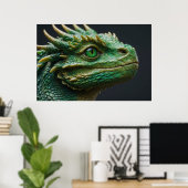 Baby Dragon Fantasy Art Poster (Heimbüro)