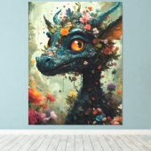 Baby Dragon Fantasy Leinwanddruck (Insitu (Holzboden))
