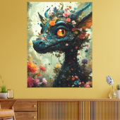 Baby Dragon Fantasy Leinwanddruck (Insitu (Wohnzimmer))