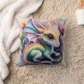 Baby Dragon Floral Art Kissen (Decke)