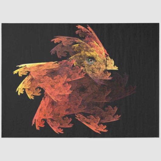 Baby Dragon Fraktal Art Decoupage Seidenpapier (Vorderseite)