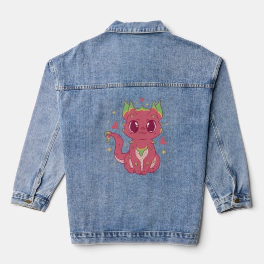 Baby Dragon Fruit Dragon Jeansjacke (Rückseite)