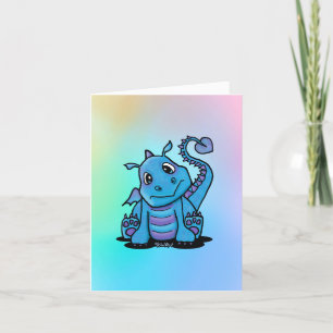 Baby Dragon geklappt Dankeschön Karte