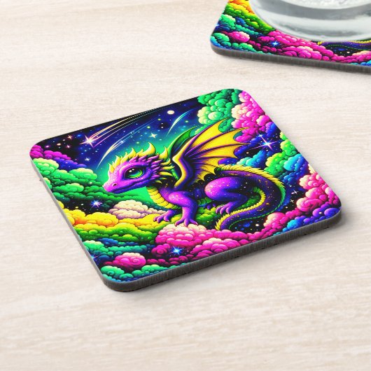 Baby Dragon Getränkeuntersetzer (Linke Seite)