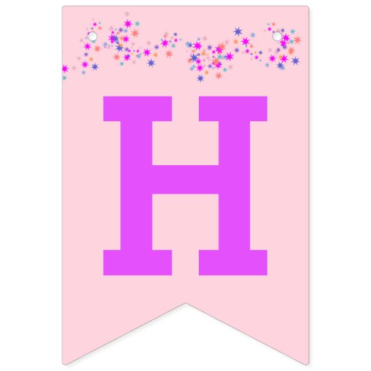 Baby Dragon GLÜCKLICH BIRTHDAY Alters kleine Mädch Wimpelkette (Zweite Fahne)