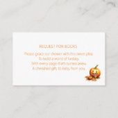 Baby Dragon Halloween Book Request Baby Dusche Begleitkarte (Rückseite)