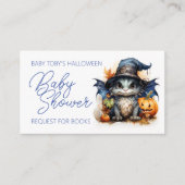 Baby Dragon Halloween Book Request Baby Dusche Begleitkarte (Vorderseite)