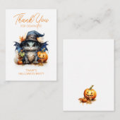 Baby Dragon Halloween-Party Fevor Mitteilungskarte (Vorne/Hinten)