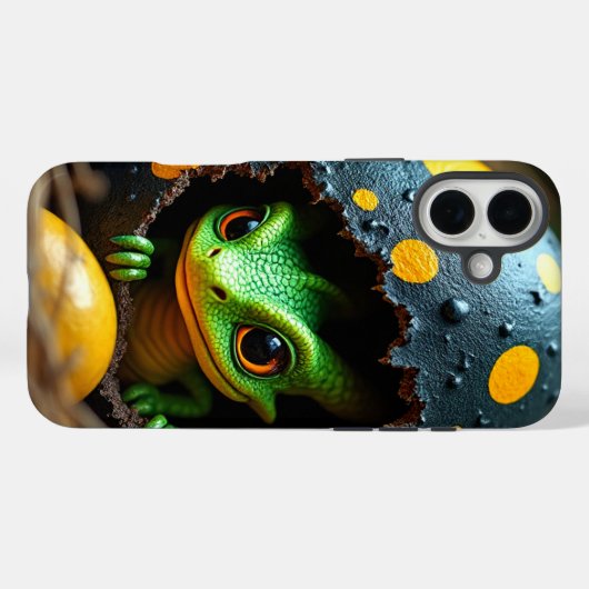 Baby Dragon Hatching Phone Case (Rückseite (Horizontal))
