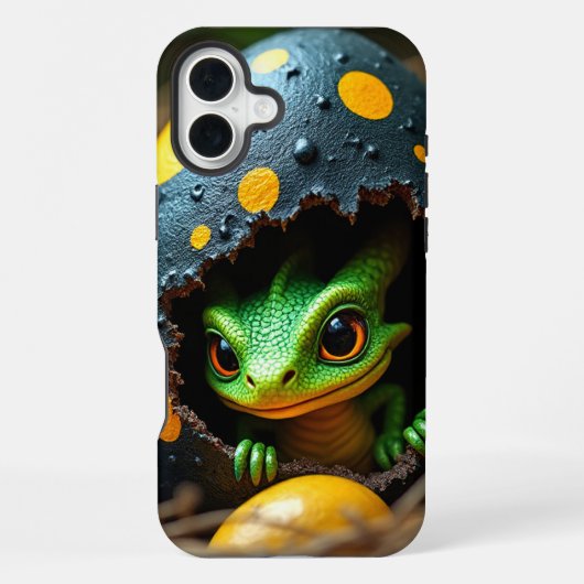 Baby Dragon Hatching Phone Case iPhone Hülle (Rückseite)