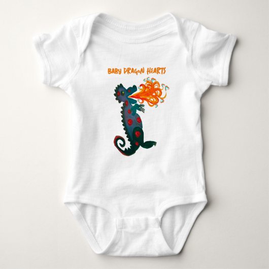 Baby Dragon Heart Bodysuit Baby Strampler (Vorderseite)