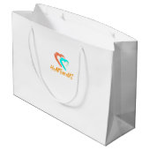 Baby Dragon Heart Geschenktasche Große Geschenktüte (Rückseite Schrägansicht)