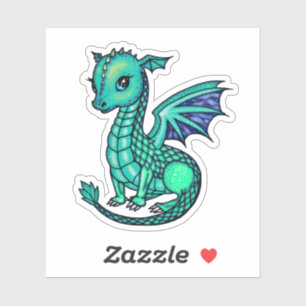 Baby Dragon Illustration Funkelnd Dragons Sticker