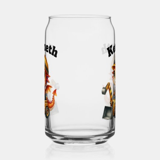 Baby Dragon in einem Baufahrzeug! Dosenglas (Links)