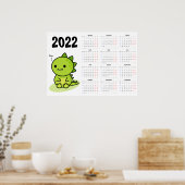 Baby Dragon Kalender 2022 Poster - Montag starten (Küche)