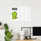 Baby Dragon Kalender 2022 Poster - Montag starten (Heimbüro)