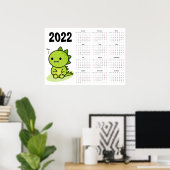 Baby Dragon Kalender 2022 Poster - Sonntagstart (Heimbüro)