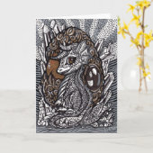 Baby Dragon Karte (Gelbe Blume)