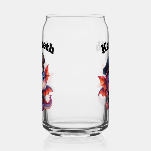 Baby Dragon lächelt in Polizist Kostüm! Dosenglas (Links)